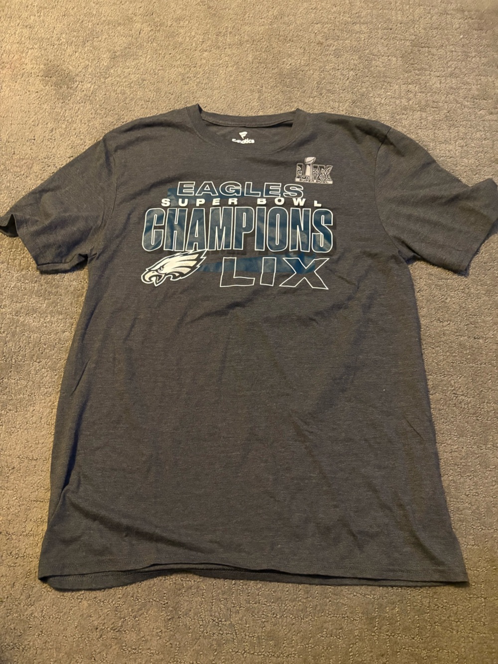 Fanatics Gray Philadelphia Eagles Super Bowl Champions LIX Short Sleeve Tee